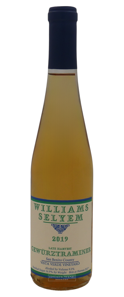 Williams Selyem Gewurztraminer Late Harvest Vista Verde Vineyard San Benito County 2019 375ml - 1