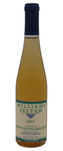 Williams Selyem Gewurztraminer Late Harvest Vista Verde Vineyard San Benito County 2019 375ml - 1