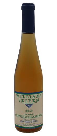 Williams Selyem Gewurztraminer Late Harvest Vista Verde Vineyard San Benito County 2018 750ml - 1
