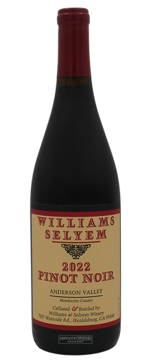 Williams Selyem Pinot Noir Anderson Valley Mendocino County 2022 750ml - 1
