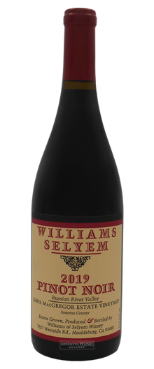 Williams Selyem Pinot Noir Lewis MacGregor Estate Russian River Valley 2019 750ml - 1