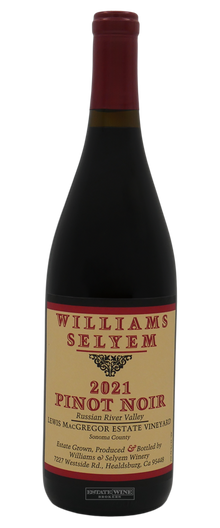 Williams Selyem Pinot Noir Lewis MacGregor Estate Russian River Valley 2021 750ml - 1