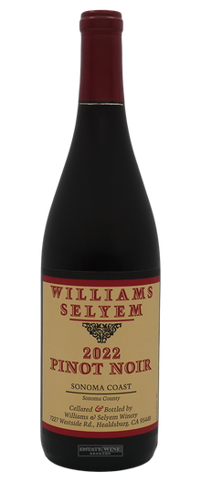 Williams Selyem Pinot Noir Sonoma Coast 2022 750ml - 1