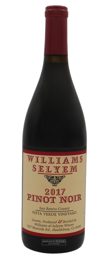 Williams Selyem Pinot Noir Vista Verde Vineyard San Benito County 2017 750ml - 1