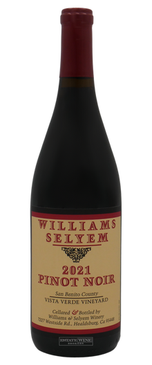 Williams Selyem Pinot Noir Vista Verde Vineyard San Benito County 2021 750ml - 1