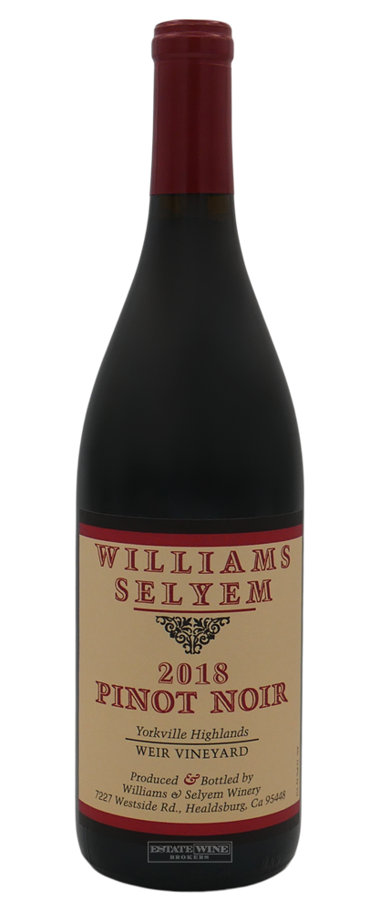Williams Selyem Pinot Noir Weir Vineyard Yorkville Highlands 2018 750ml - 1