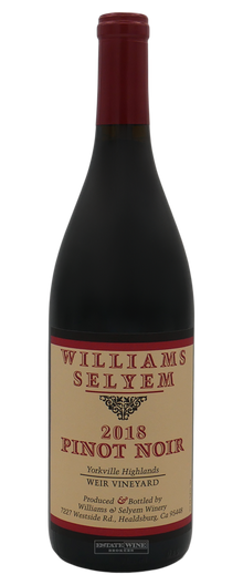 Williams Selyem Pinot Noir Weir Vineyard Yorkville Highlands 2018 750ml - 1
