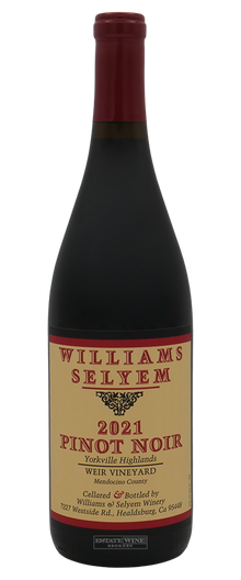Williams Selyem Pinot Noir Weir Vineyard Yorkville Highlands 2021 750ml - 1