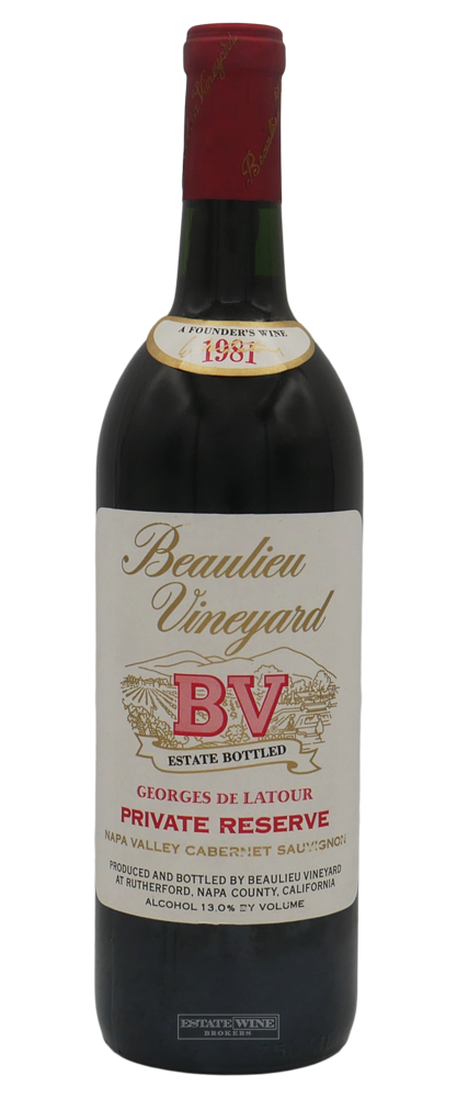 Beaulieu Vineyard Cabernet Sauvignon Georges De Latour Private Reserve Napa Valley 1981 750ml - 1