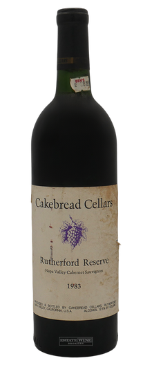 Cakebread Cellars Cabernet Sauvignon Rutherford Reserve Napa Valley 1983 750ml - 1