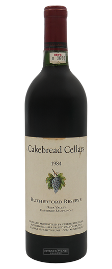Cakebread Cellars Cabernet Sauvignon Rutherford Reserve Napa Valley 1984 750ml - 1