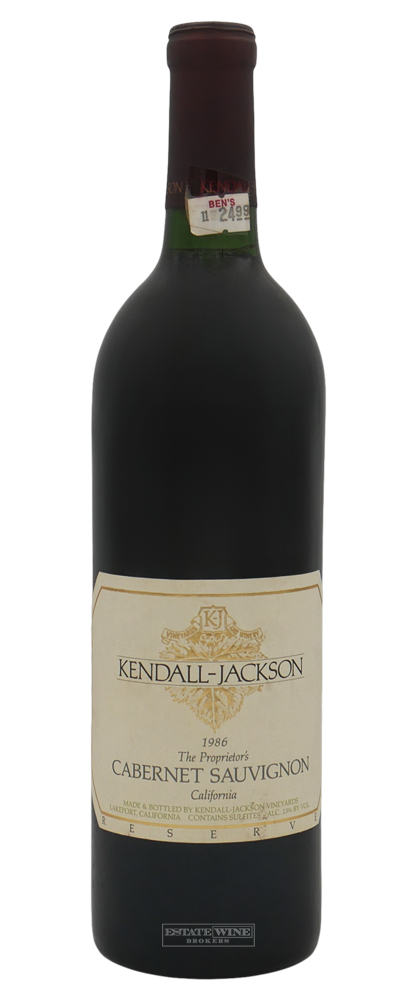 Kendall Jackson Cabernet Sauvignon Proprietor's Reserve 1986 750ml - 1