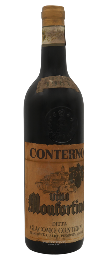 Giacomo Conterno Barolo Monfortino 1961 750ml [Stained Label] - 1
