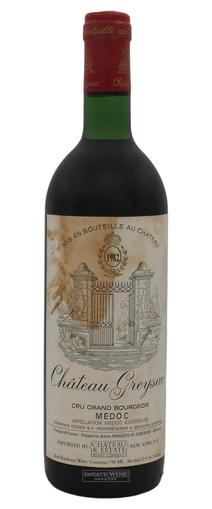 Greysac 1982 750ml [Stained Label] - 1