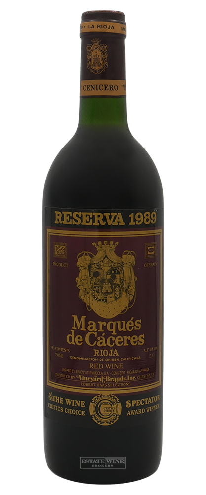 Marques de Caceres Rioja Reserva 1989 750ml - 1