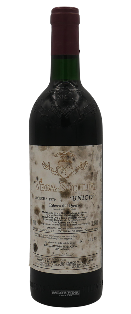 Vega Sicilia Unico Riberea del Duero 1979 750ml [Stained Label] - 1