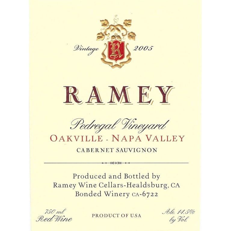 Ramey Cabernet Sauvignon Pedregal Vineyard 2005 750ml - 1