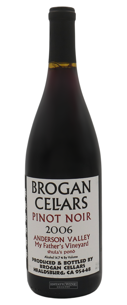 Brogan Cellars Pinot Noir My Father's Vineyard Shula's Pond Anderson Valley 2006 750ml - 1