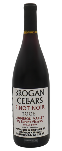 Brogan Cellars Pinot Noir My Father's Vineyard Shula's Pond Anderson Valley 2006 750ml - 1