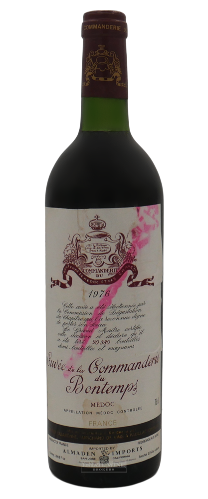 Cuvee de la Commanderie du Bontemps Medoc 1976 750ml [Stained Label] - 1
