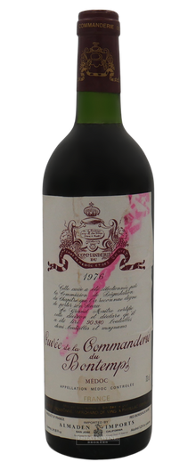 Cuvee de la Commanderie du Bontemps Medoc 1976 750ml [Stained Label] - 1