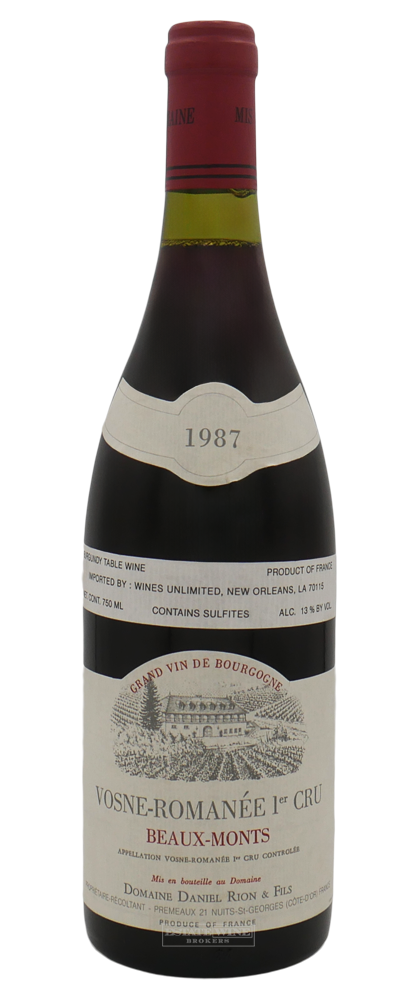 Daniel Rion & Fils Vosne-Romanee 1er Cru Beaux-Monts 1987 750ml - 1