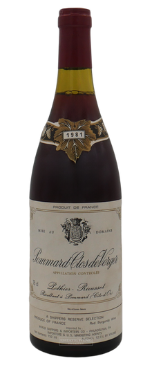 Lothier-Rieusset Pommard Clos de Verger 1981 750ml - 1
