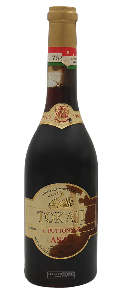 Disznoko Tokaji Aszú 6 Puttonyos 1988 500ml [Stained Label] - 1