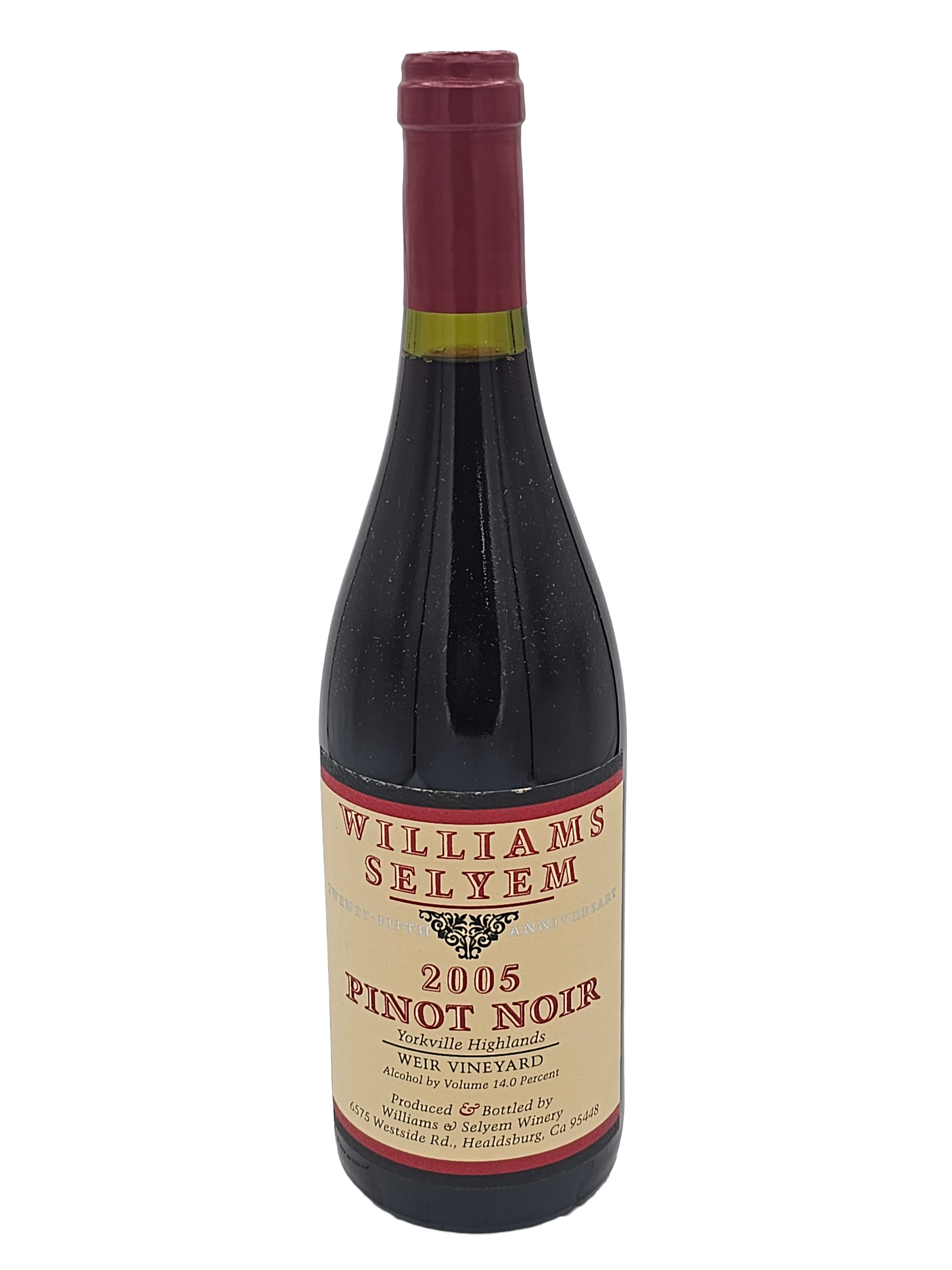 Williams Selyem Pinot Noir Weir Vineyard Yorkville Highlands 2005 750ml - 1