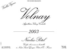 Nicolas Potel Volnay Vieilles Vignes 2003 750ml - 1
