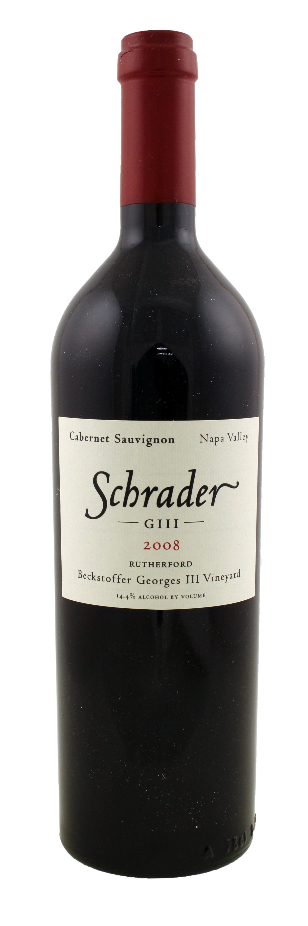 Schrader GIII Cabernet Sauvignon Beckstoffer Georges III Vineyard 2008 750ml - 1