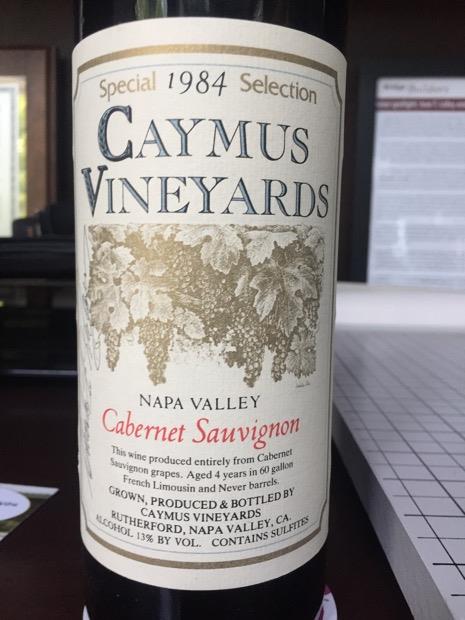 Caymus Special Selection Cabernet Sauvignon 1984 750ml - 1