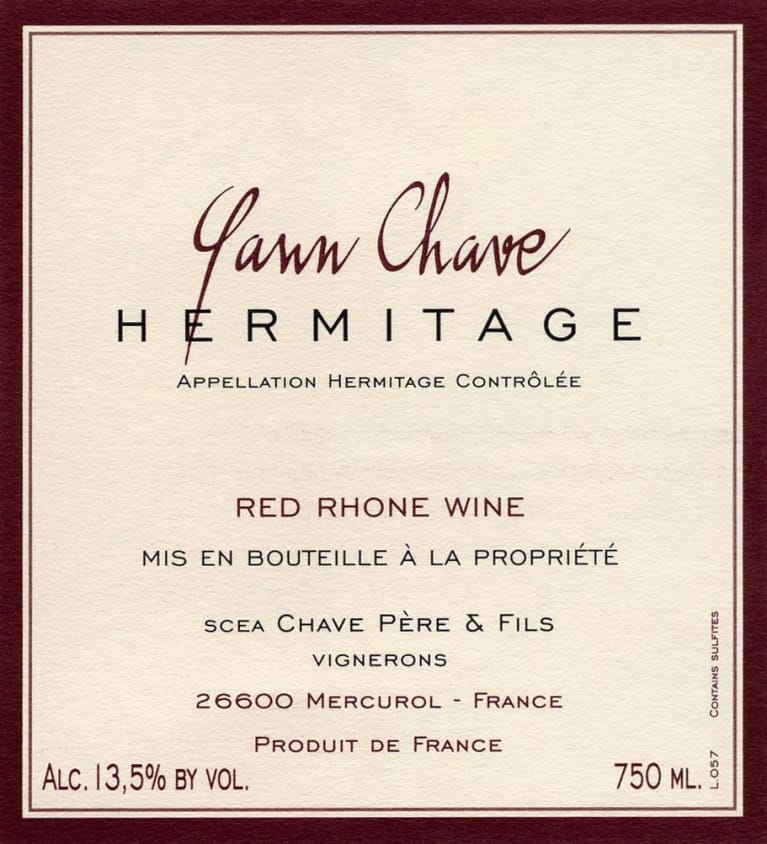 Yann Chave Hermitage 2010 750ml - 1