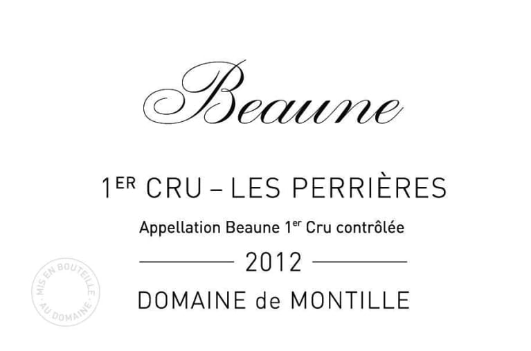 Domaine de Montille Beaune Les Perrieres 1er Cru 2012 750ml - 1