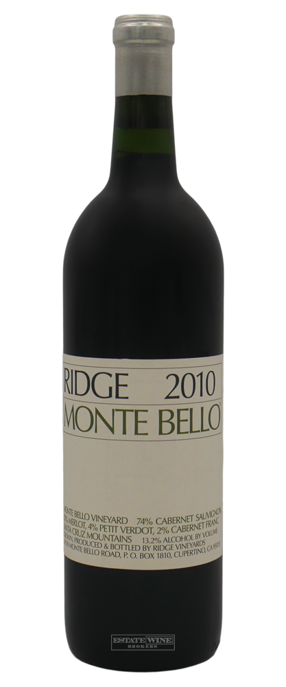 Ridge Vineyards Monte Bello Santa Cruz Mountains 2010 750ml - 1