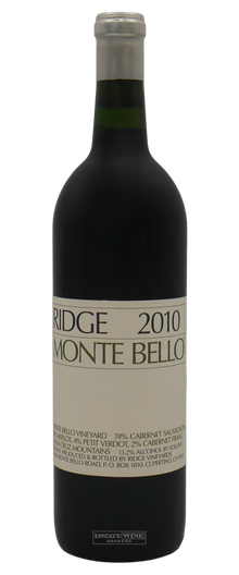 Ridge Vineyards Monte Bello Santa Cruz Mountains 2010 750ml - 1