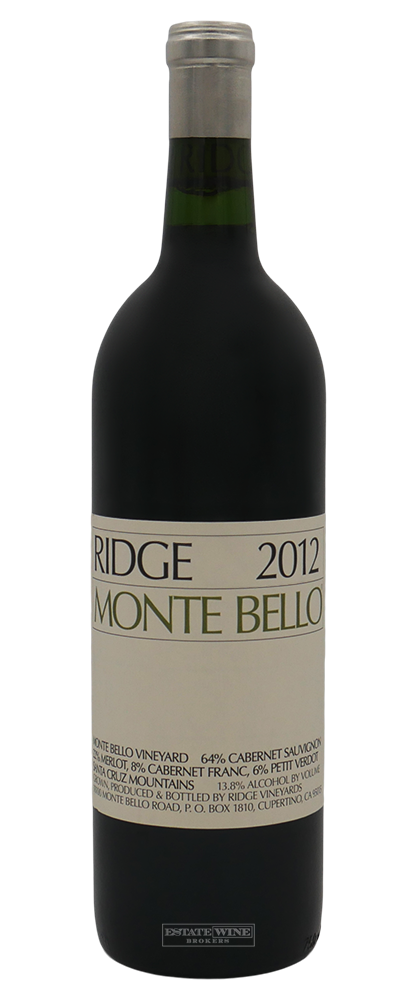 Ridge Vineyards Monte Bello Santa Cruz Mountains 2012 750ml - 1