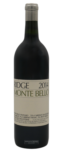Ridge Vineyards Monte Bello Santa Cruz Mountains 2014 750ml - 1