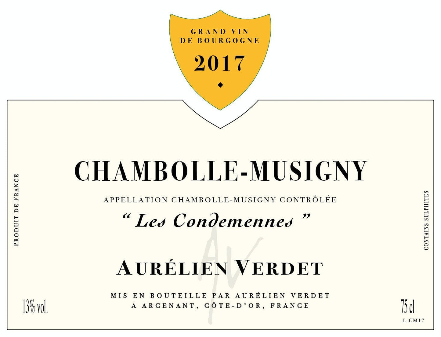 Domaine Aurelien Verdet Chambolle Musigny Les Condemennes 2017 750ml - 1