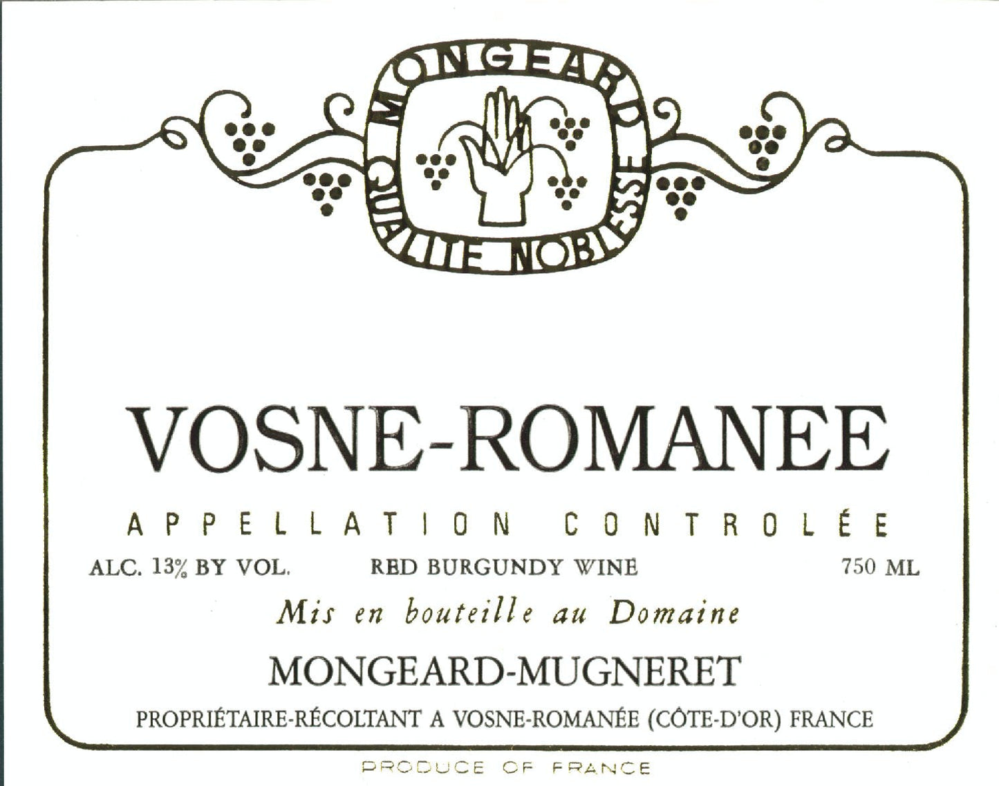 Domaine Mongeard Mugneret Vosne Romanee 2019 750ml - 1