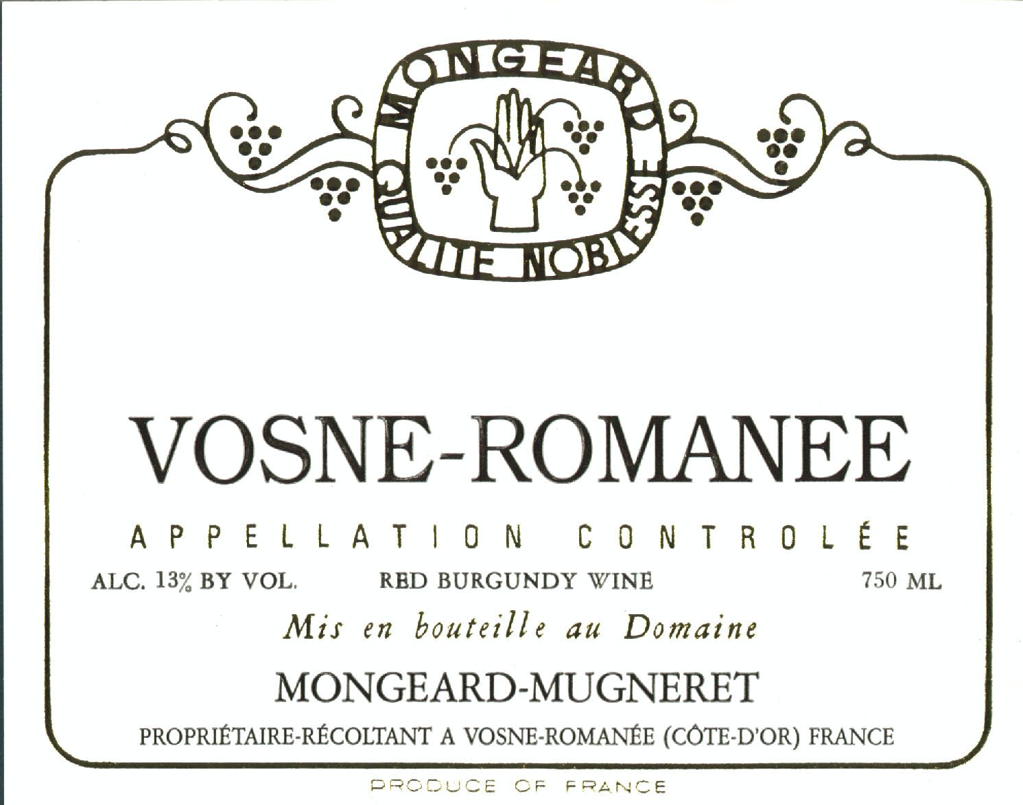 Domaine Mongeard Mugneret Vosne Romanee 2019 750ml - 1