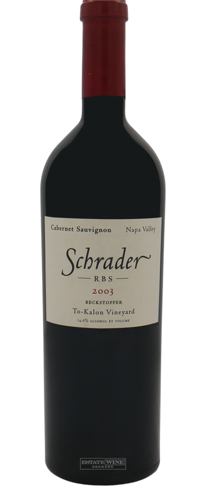 Schrader RBS Cabernet Sauvignon Beckstoffer To Kalon Vineyard Napa Valley 2003 750ml - 2