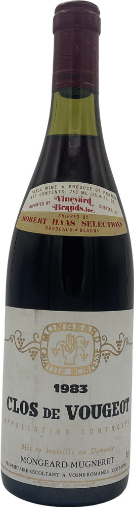 Domaine Mongeard Mugneret Clos Vougeot Grand Cru 1983 750ml