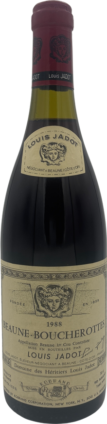Louis Jadot Domaine des Heritiers Beaune Boucherottes 1er Cru 1988 750ml