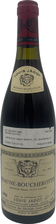 Louis Jadot Domaine des Heritiers Beaune Boucherottes 1er Cru 1990 750ml