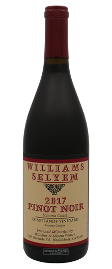 Williams Selyem Pinot Noir Coastlands Vineyard Sonoma Coast 2017 750ml - 2