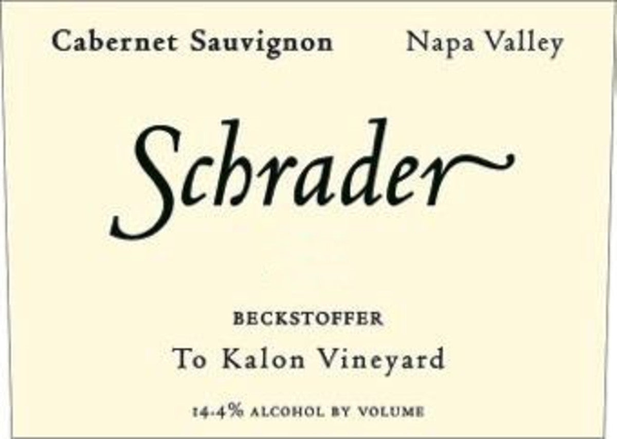 Schrader Cabernet Sauvignon Beckstoffer To Kalon Vineyard Napa Valley 2006 750ml - 1