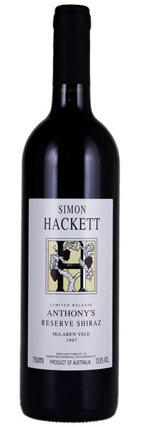 Simon Hackett Anthony's Reserve Shiraz McLaren Valey 1997 750ml - 1