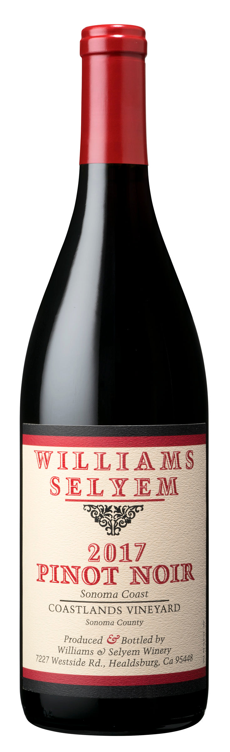 Williams Selyem Pinot Noir Coastlands Vineyard Sonoma Coast 2017 750ml - 1
