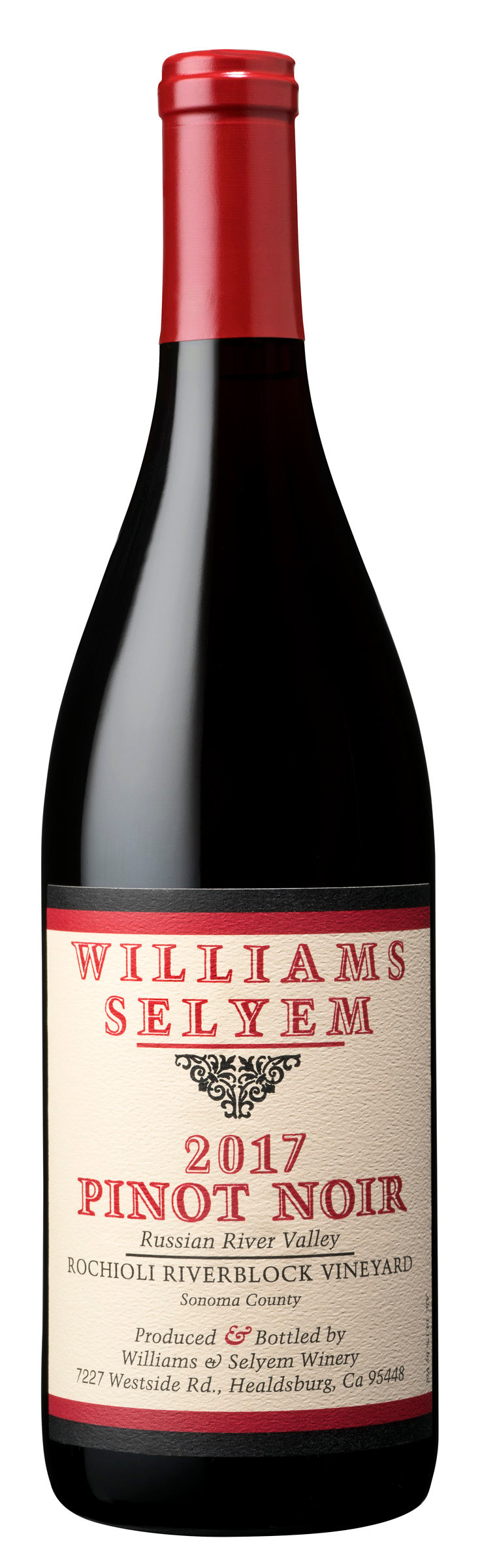 Williams Selyem Pinot Noir Rochioli Riverblock Vineyard Russian River Valley 2017 750ml - 1